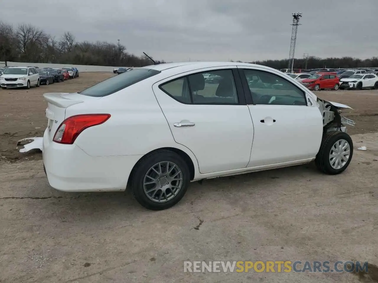 3 fotografías del automóvil dañado 3N1CN7AP3KL869302 NISSAN VERSA 2019