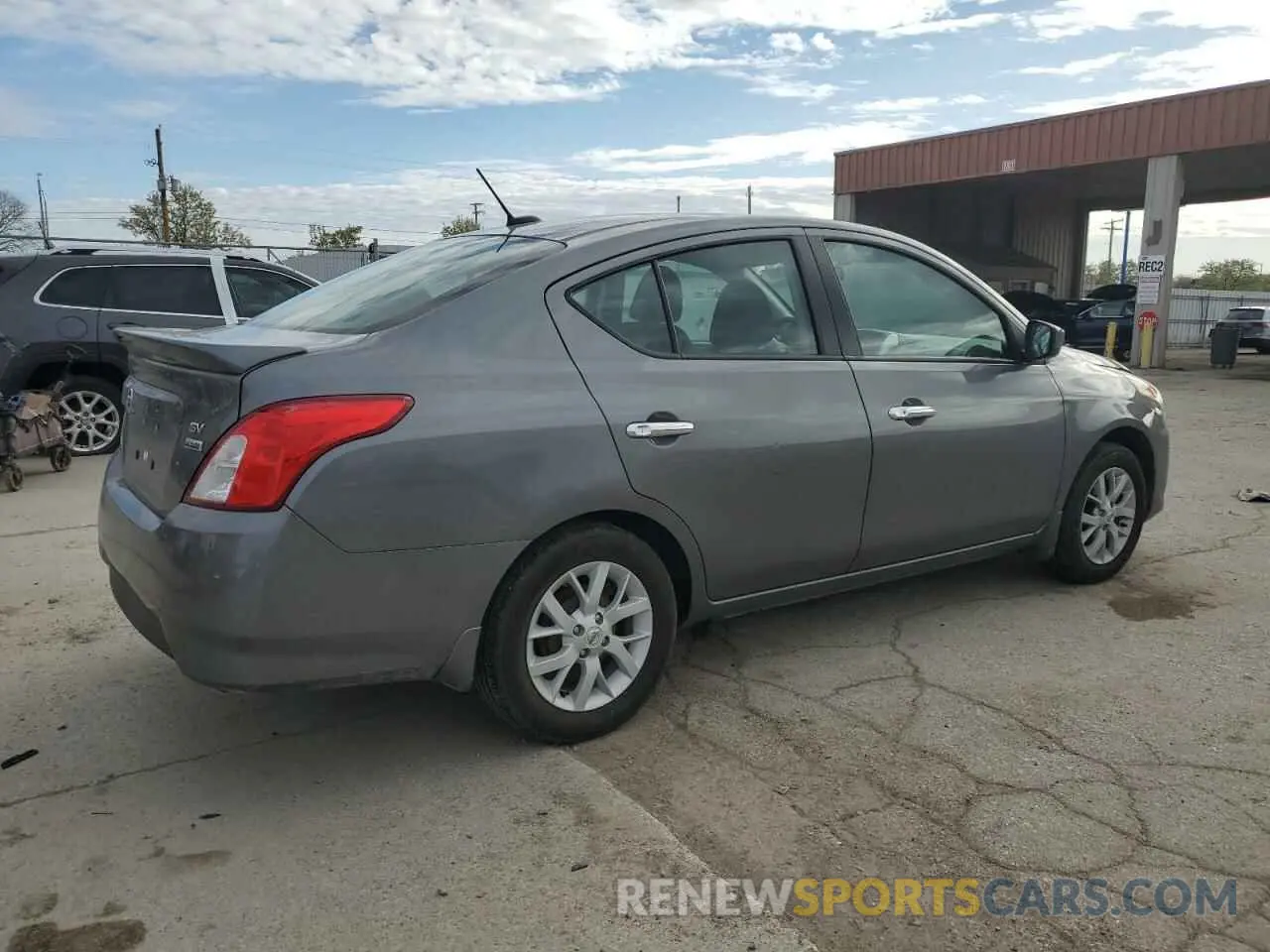 3 fotografías del automóvil dañado 3N1CN7AP3KL874256 NISSAN VERSA 2019