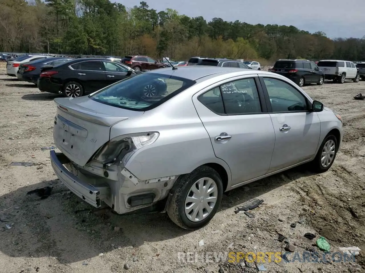3 fotografías del automóvil dañado 3N1CN7AP7KL865544 NISSAN VERSA 2019