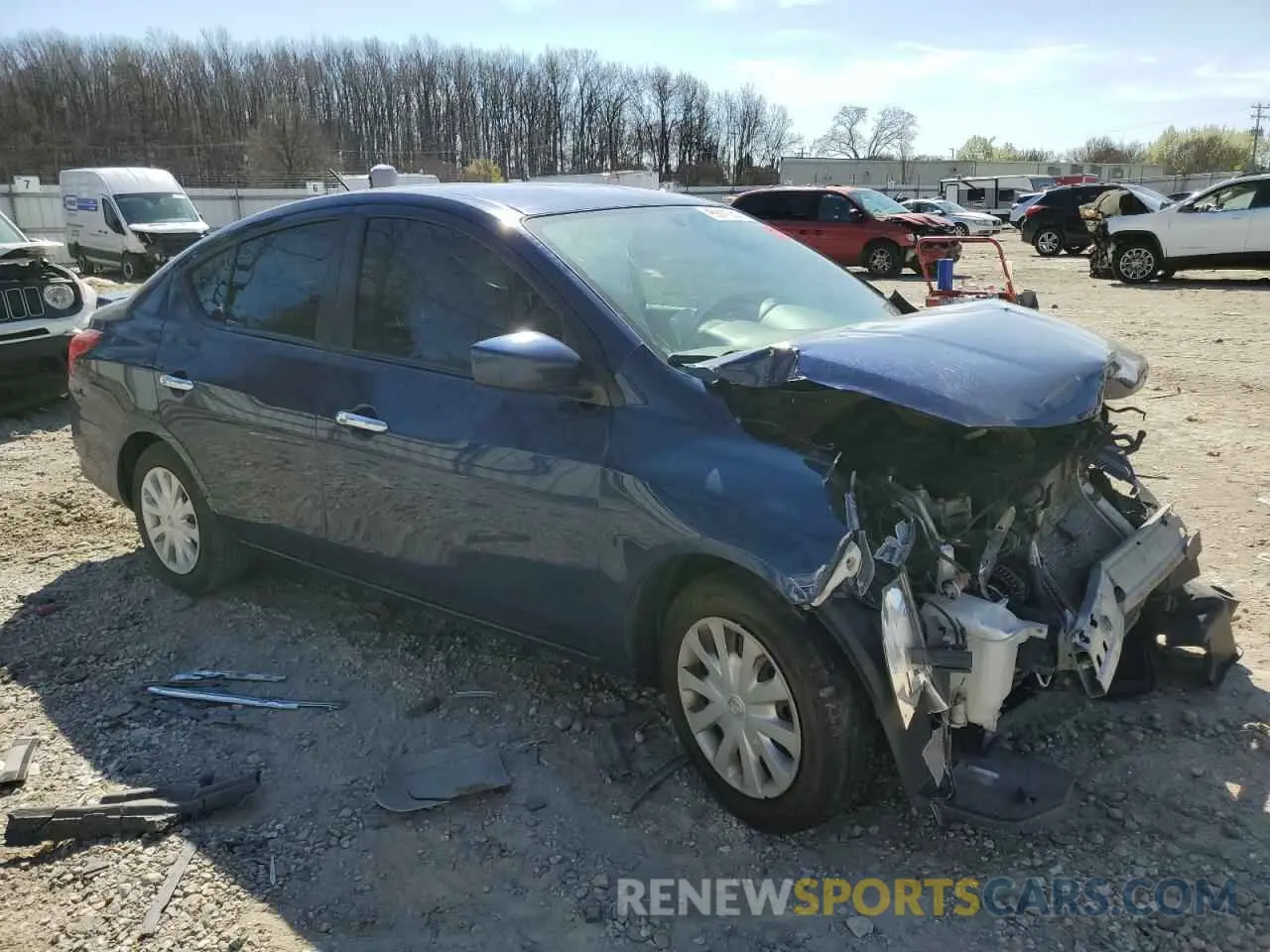 4 fotografías del automóvil dañado 3N1CN7AP8KL848395 NISSAN VERSA 2019