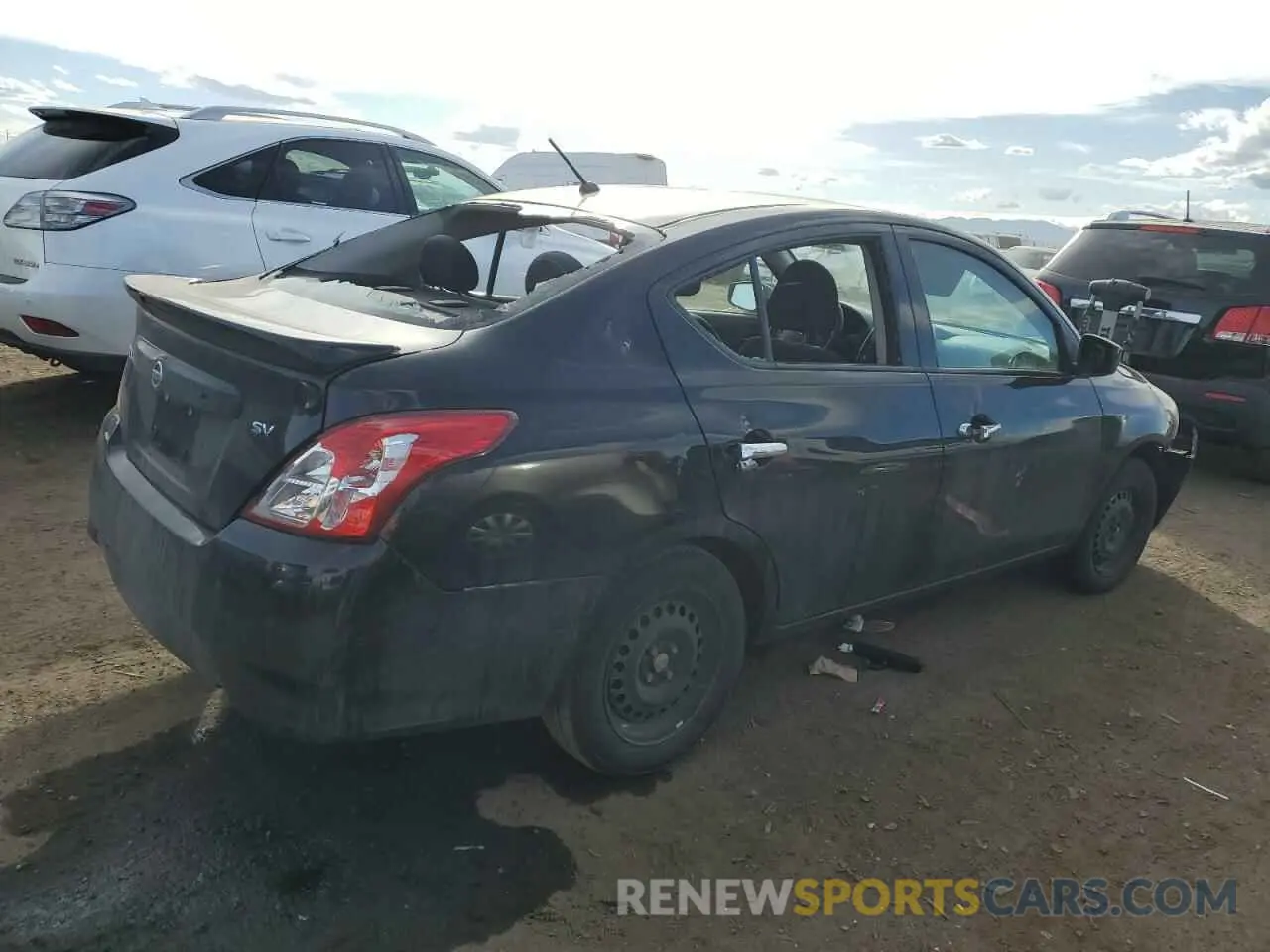 3 fotografías del automóvil dañado 3N1CN7AP8KL874429 NISSAN VERSA 2019