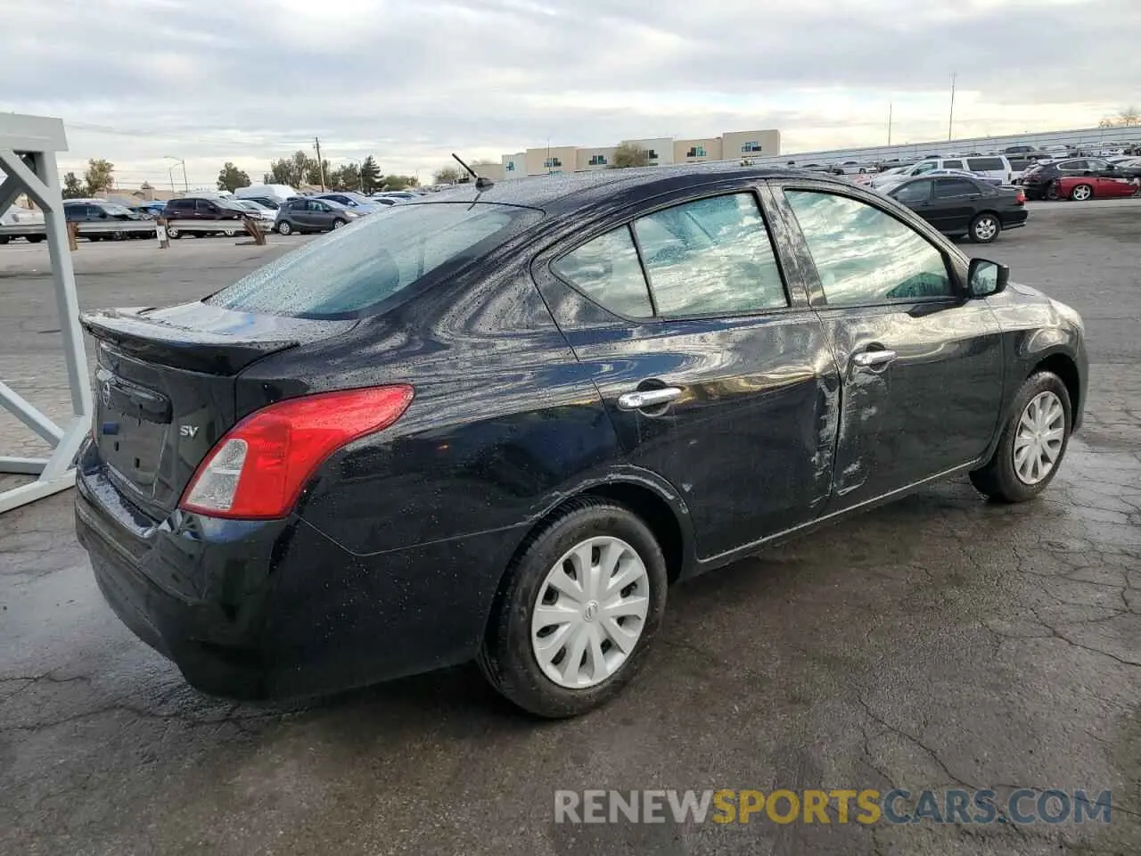 3 fotografías del automóvil dañado 3N1CN7AP9KL815521 NISSAN VERSA 2019