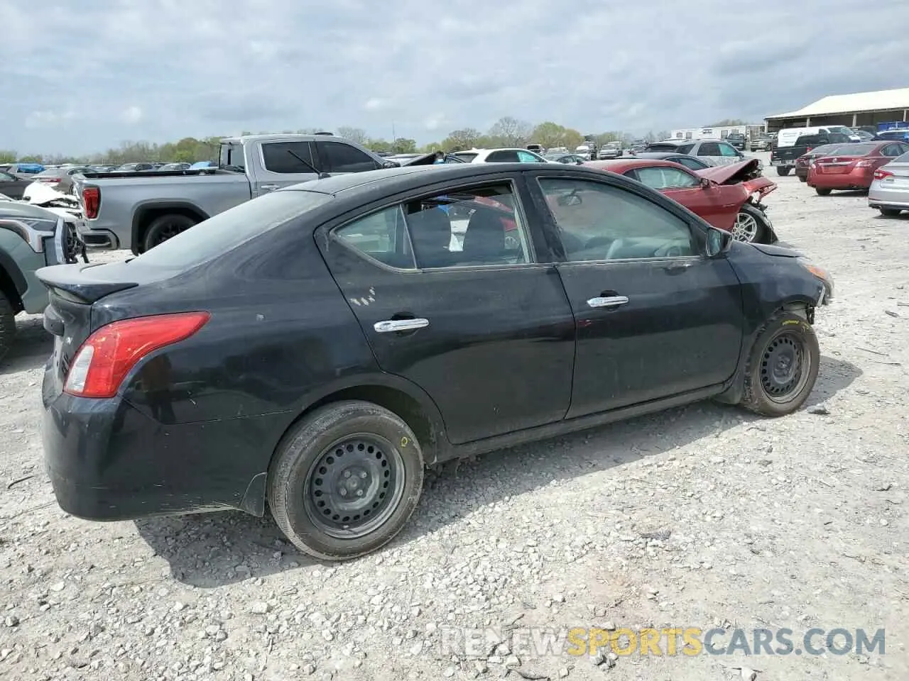 3 fotografías del automóvil dañado 3N1CN7AP9KL818046 NISSAN VERSA 2019
