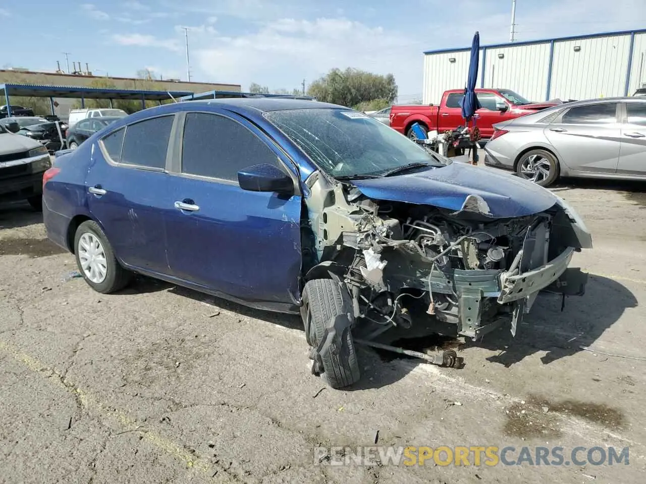 4 fotografías del automóvil dañado 3N1CN7AP9KL822081 NISSAN VERSA 2019