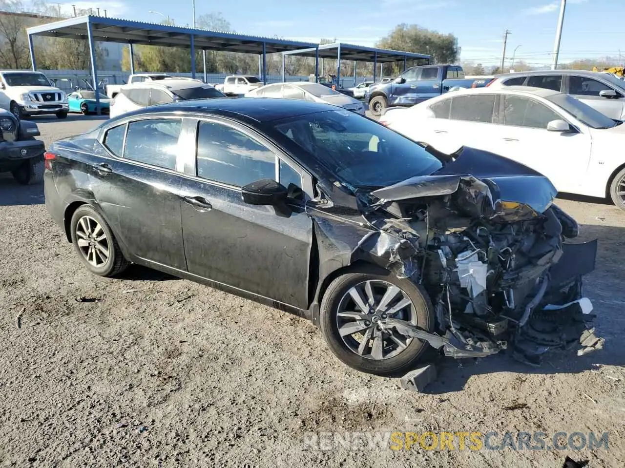 4 fotografías del automóvil dañado 3N1CN8EV8LL862202 NISSAN VERSA 2020