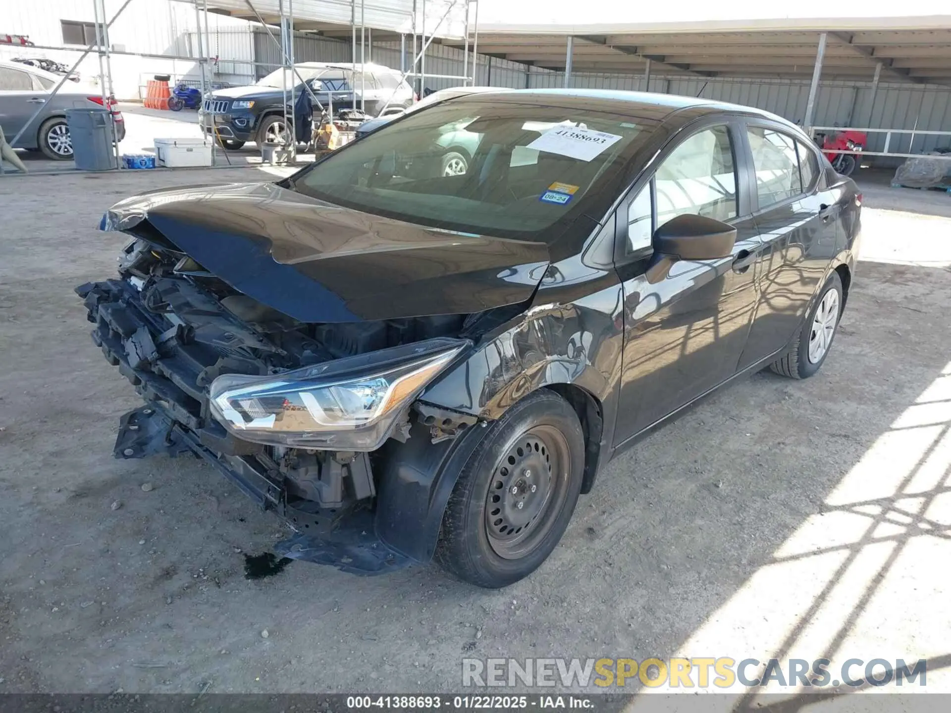 2 fotografías del automóvil dañado 3N1CN8DV4ML904089 NISSAN VERSA 2021