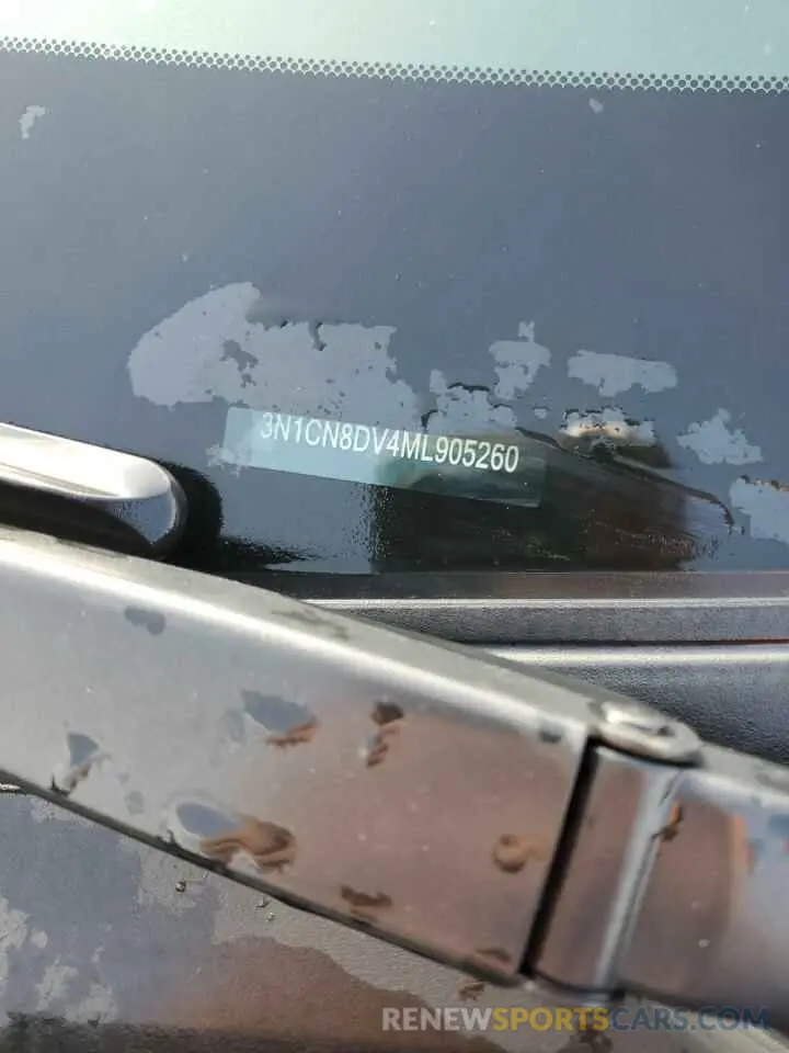 12 fotografías del automóvil dañado 3N1CN8DV4ML905260 NISSAN VERSA 2021