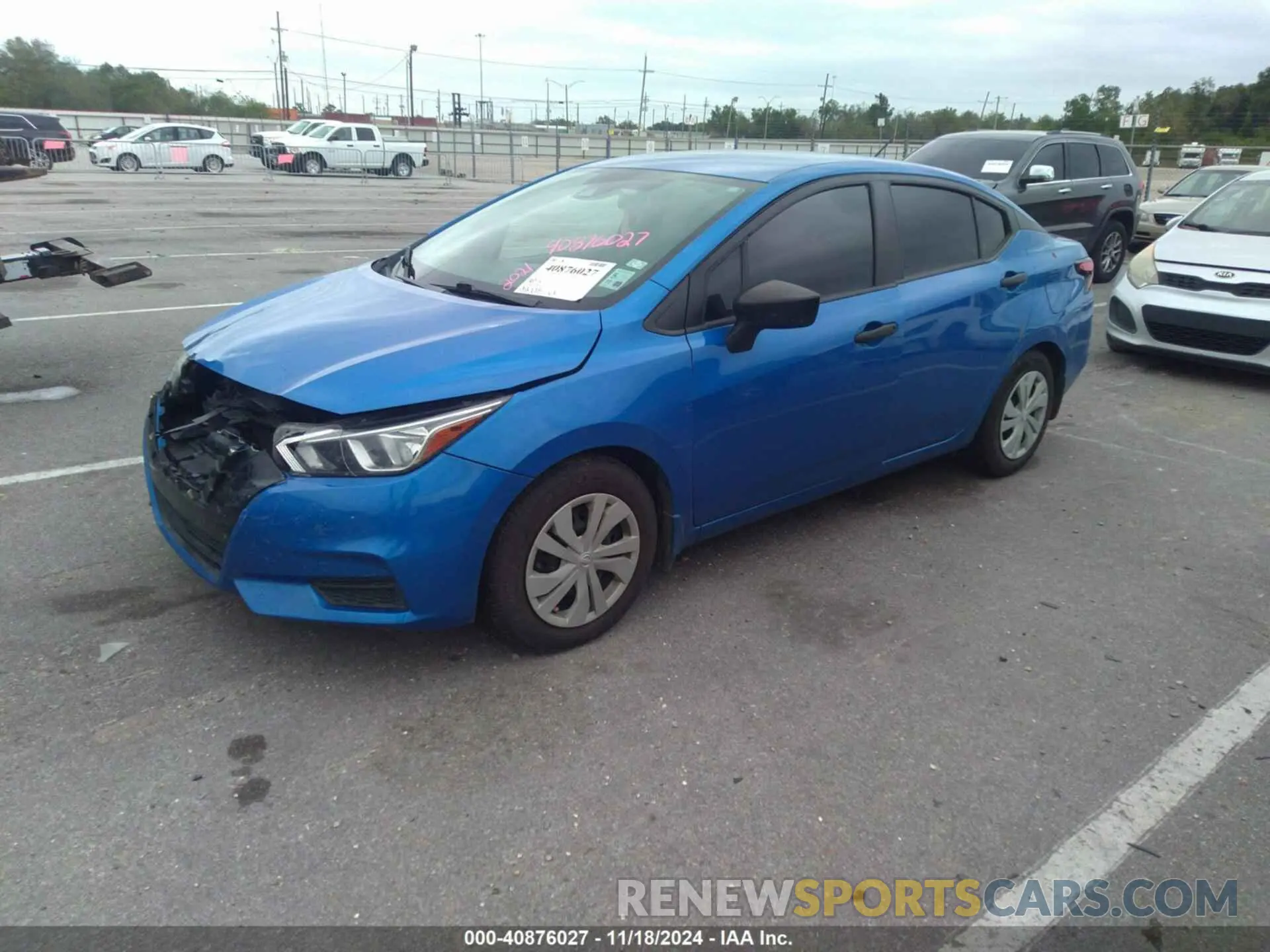 2 fotografías del automóvil dañado 3N1CN8DV7ML909738 NISSAN VERSA 2021