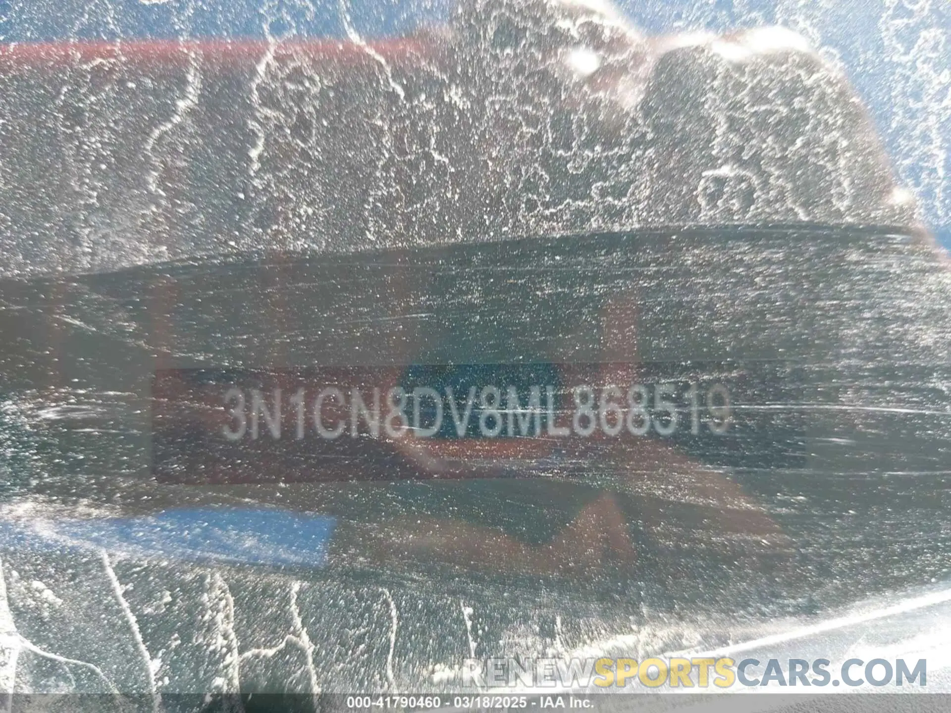 9 fotografías del automóvil dañado 3N1CN8DV8ML868519 NISSAN VERSA 2021