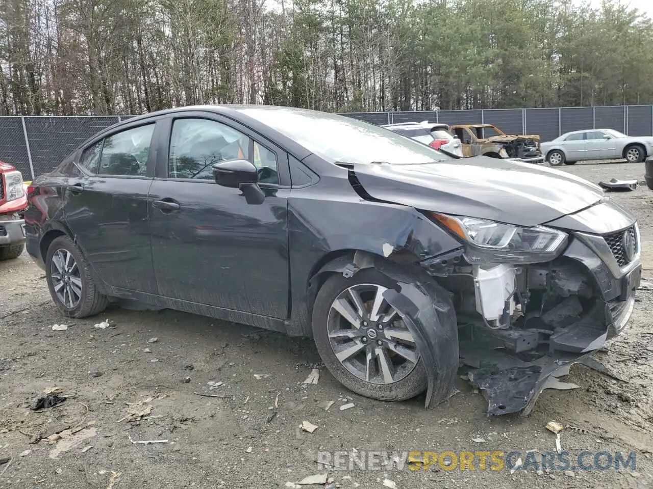 4 fotografías del automóvil dañado 3N1CN8EV0ML859652 NISSAN VERSA 2021