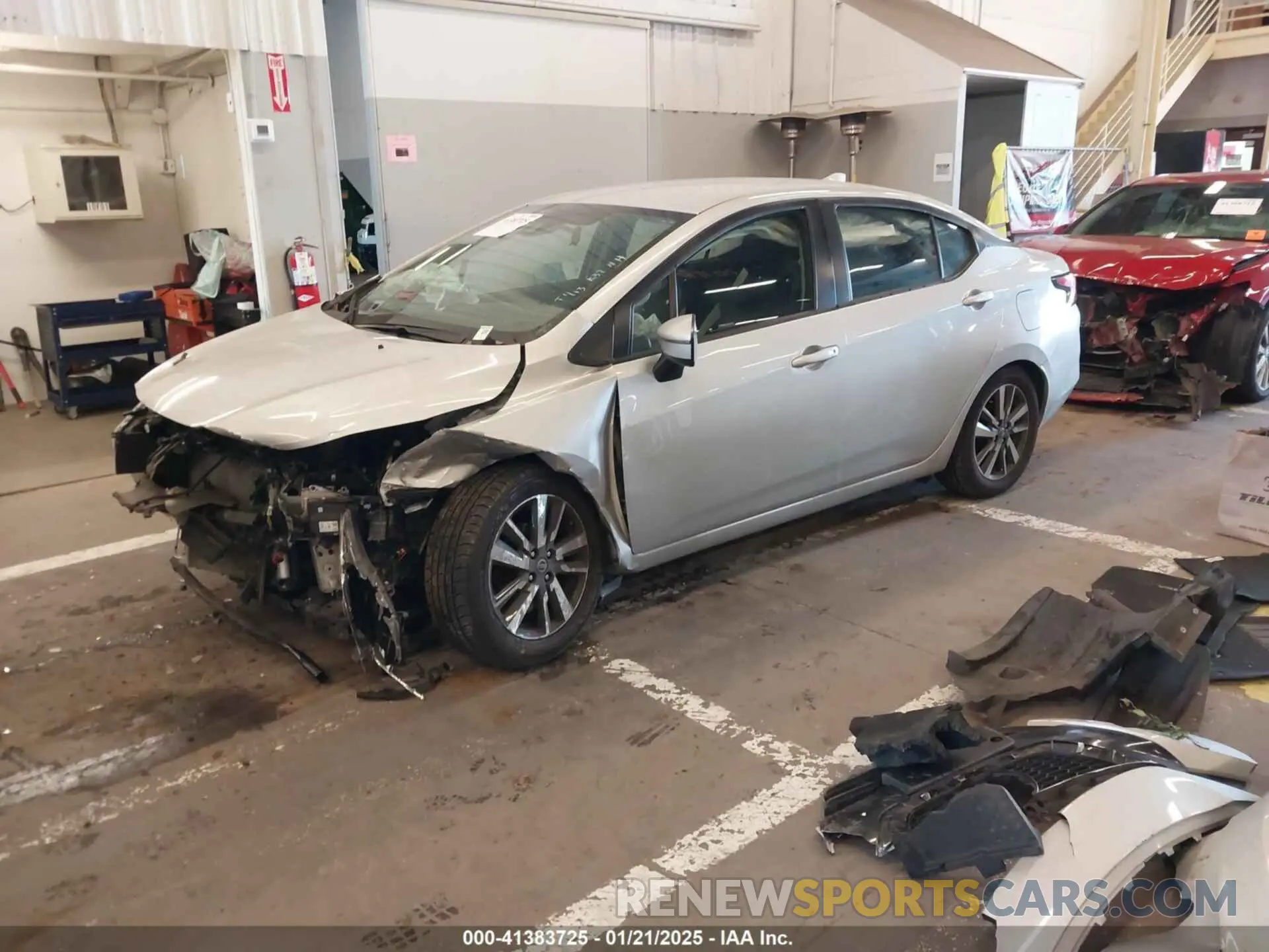 2 fotografías del automóvil dañado 3N1CN8EV1ML875990 NISSAN VERSA 2021
