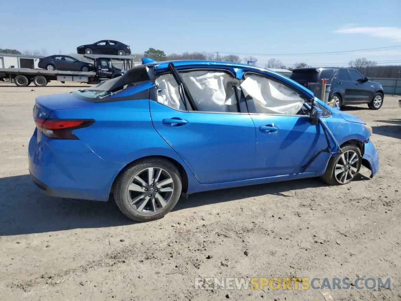 3 fotografías del automóvil dañado 3N1CN8EV2ML834218 NISSAN VERSA 2021