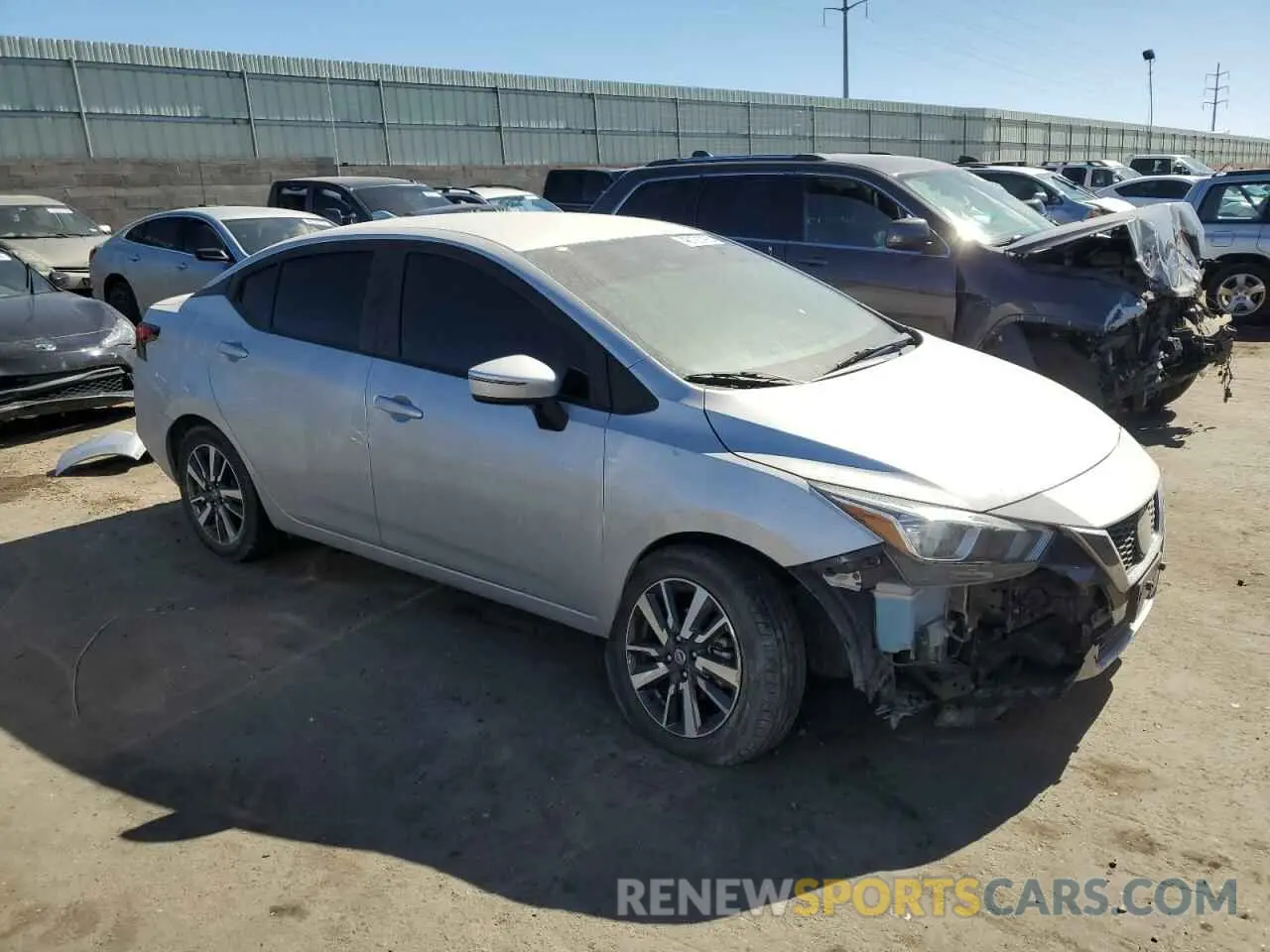 4 fotografías del automóvil dañado 3N1CN8EV2ML872869 NISSAN VERSA 2021
