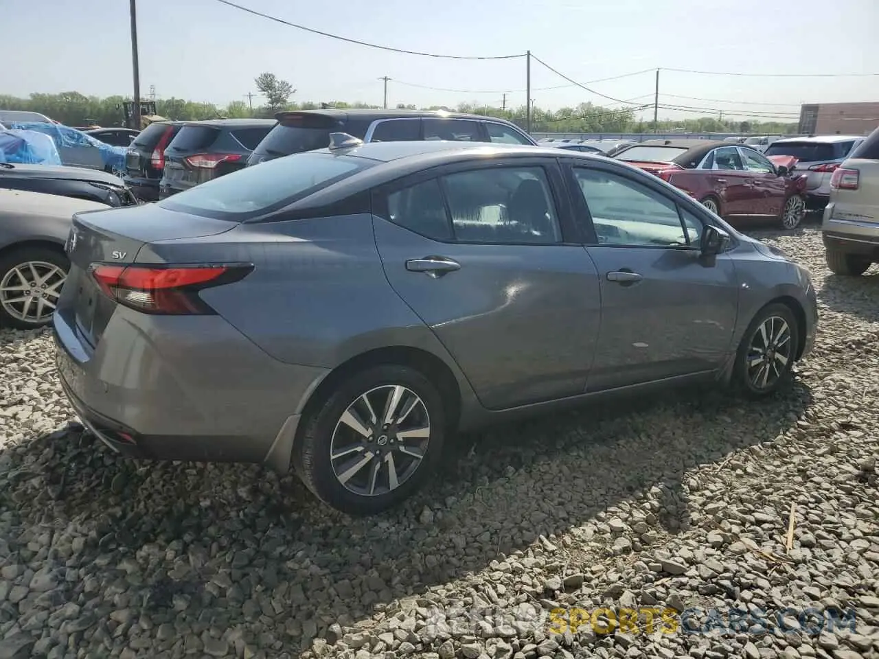 3 fotografías del automóvil dañado 3N1CN8EV2ML918300 NISSAN VERSA 2021