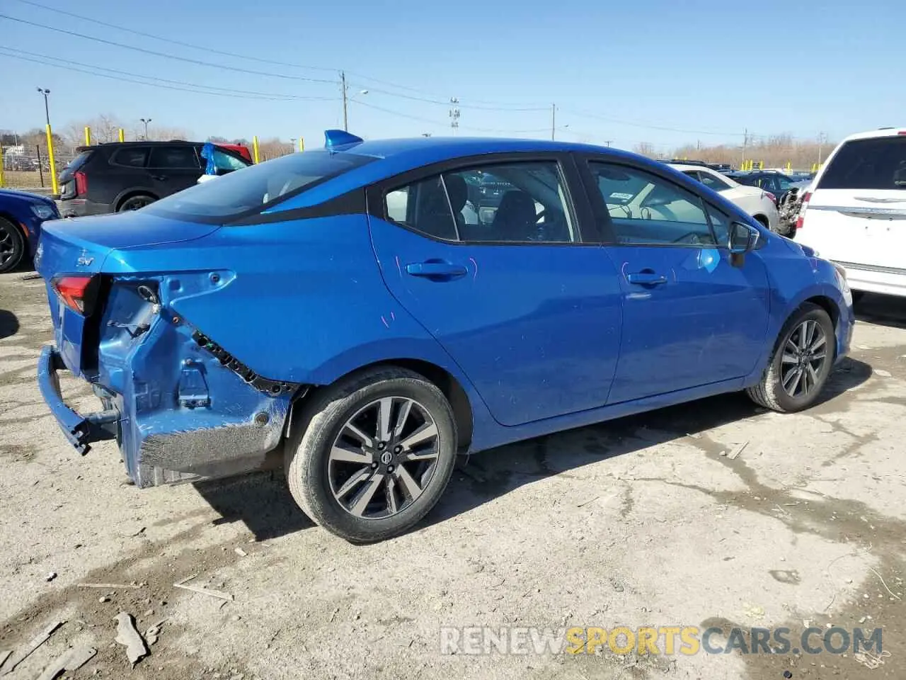 3 fotografías del automóvil dañado 3N1CN8EV4ML866118 NISSAN VERSA 2021