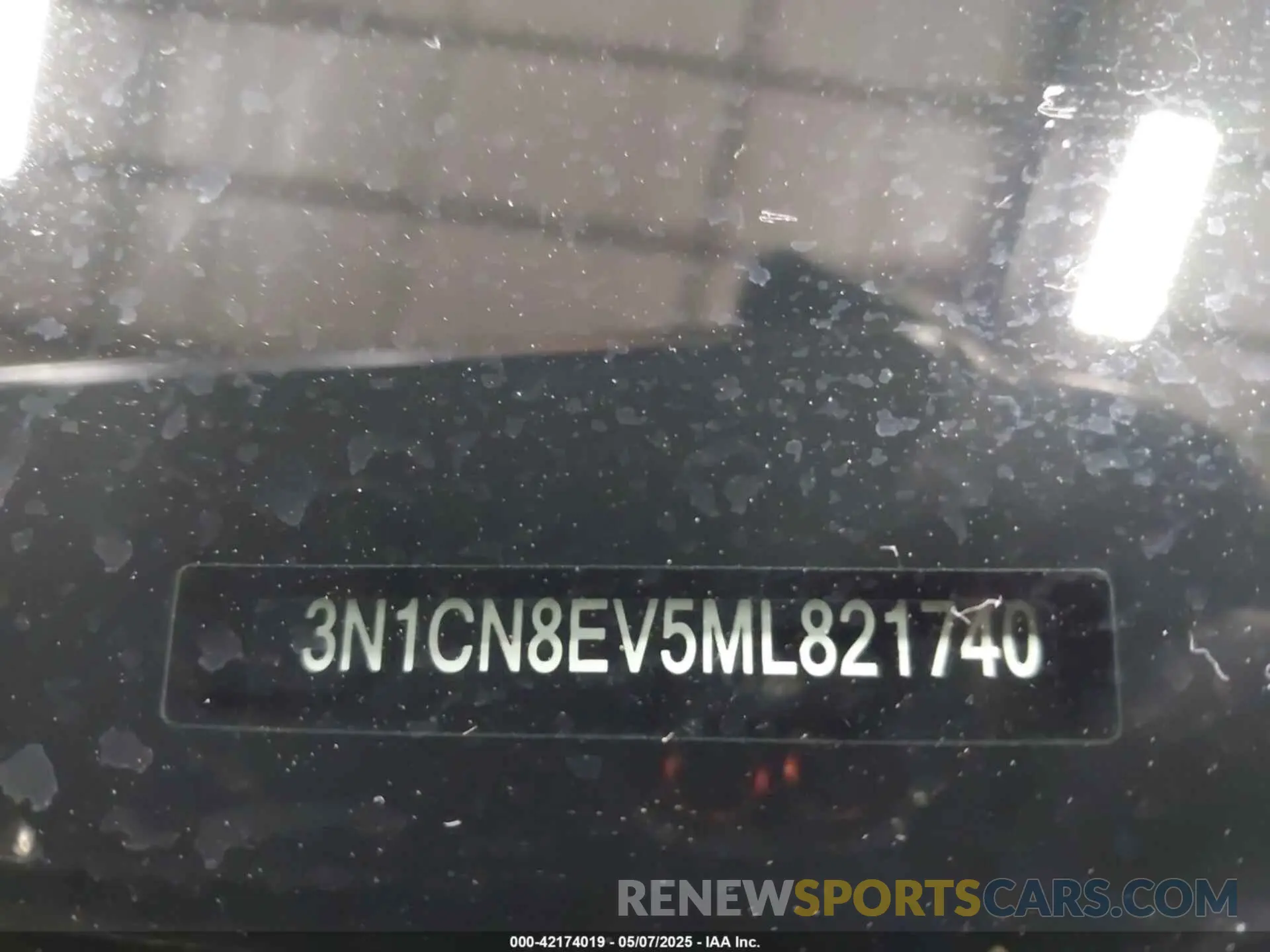 9 fotografías del automóvil dañado 3N1CN8EV5ML821740 NISSAN VERSA 2021