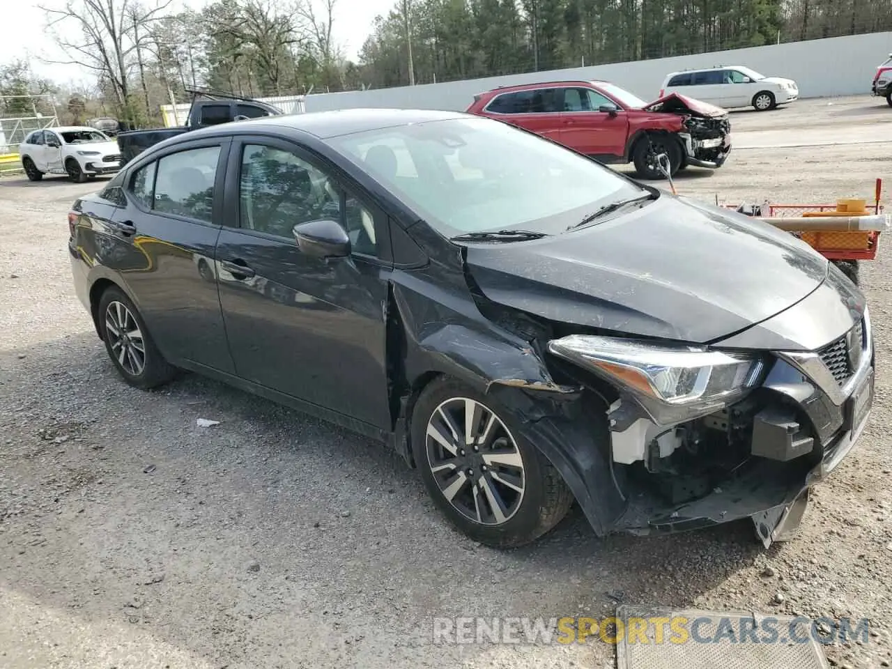 4 fotografías del automóvil dañado 3N1CN8EV5ML825402 NISSAN VERSA 2021