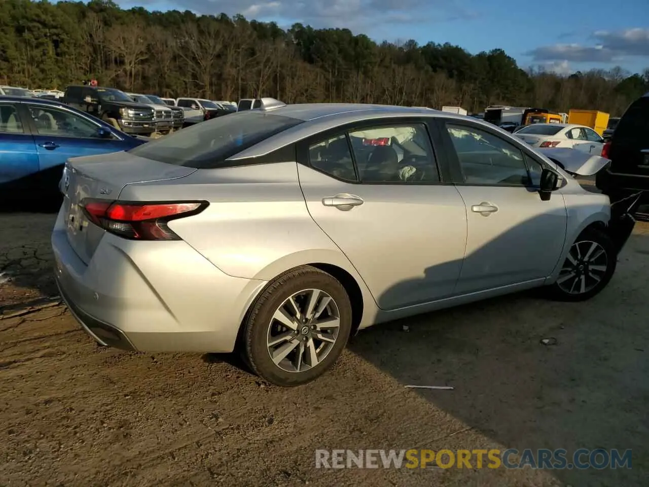 3 fotografías del automóvil dañado 3N1CN8EV5ML843107 NISSAN VERSA 2021