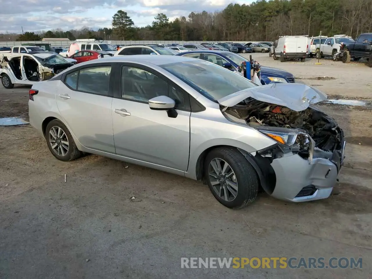 4 fotografías del automóvil dañado 3N1CN8EV5ML843107 NISSAN VERSA 2021