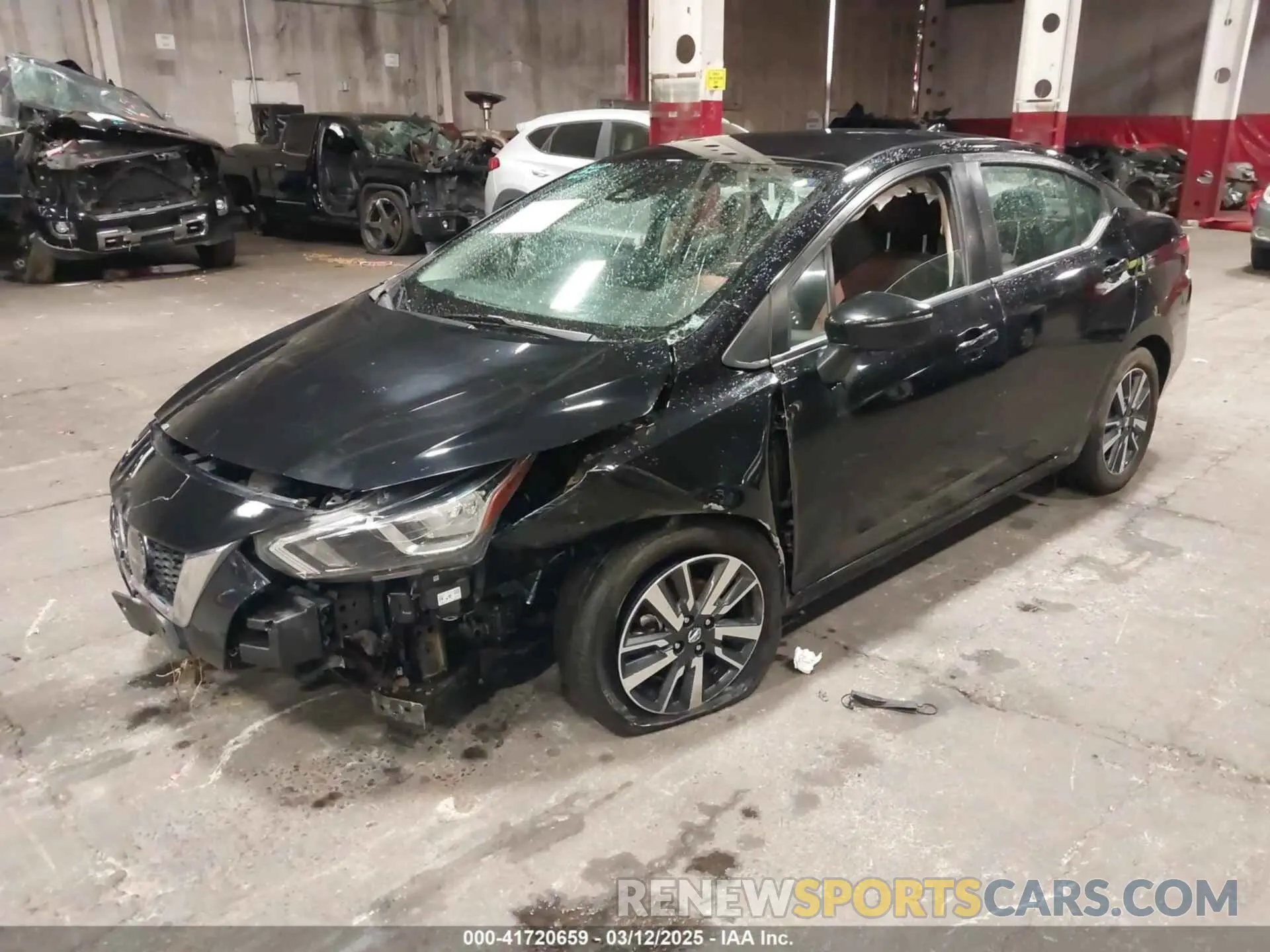 2 fotografías del automóvil dañado 3N1CN8EV7ML871717 NISSAN VERSA 2021