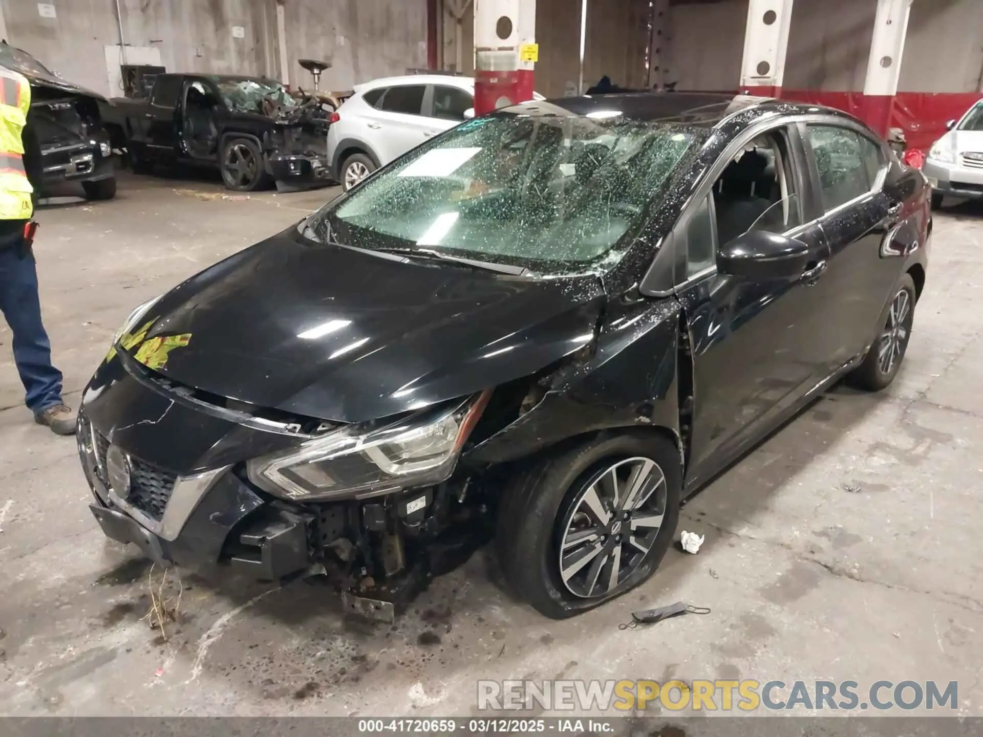6 fotografías del automóvil dañado 3N1CN8EV7ML871717 NISSAN VERSA 2021