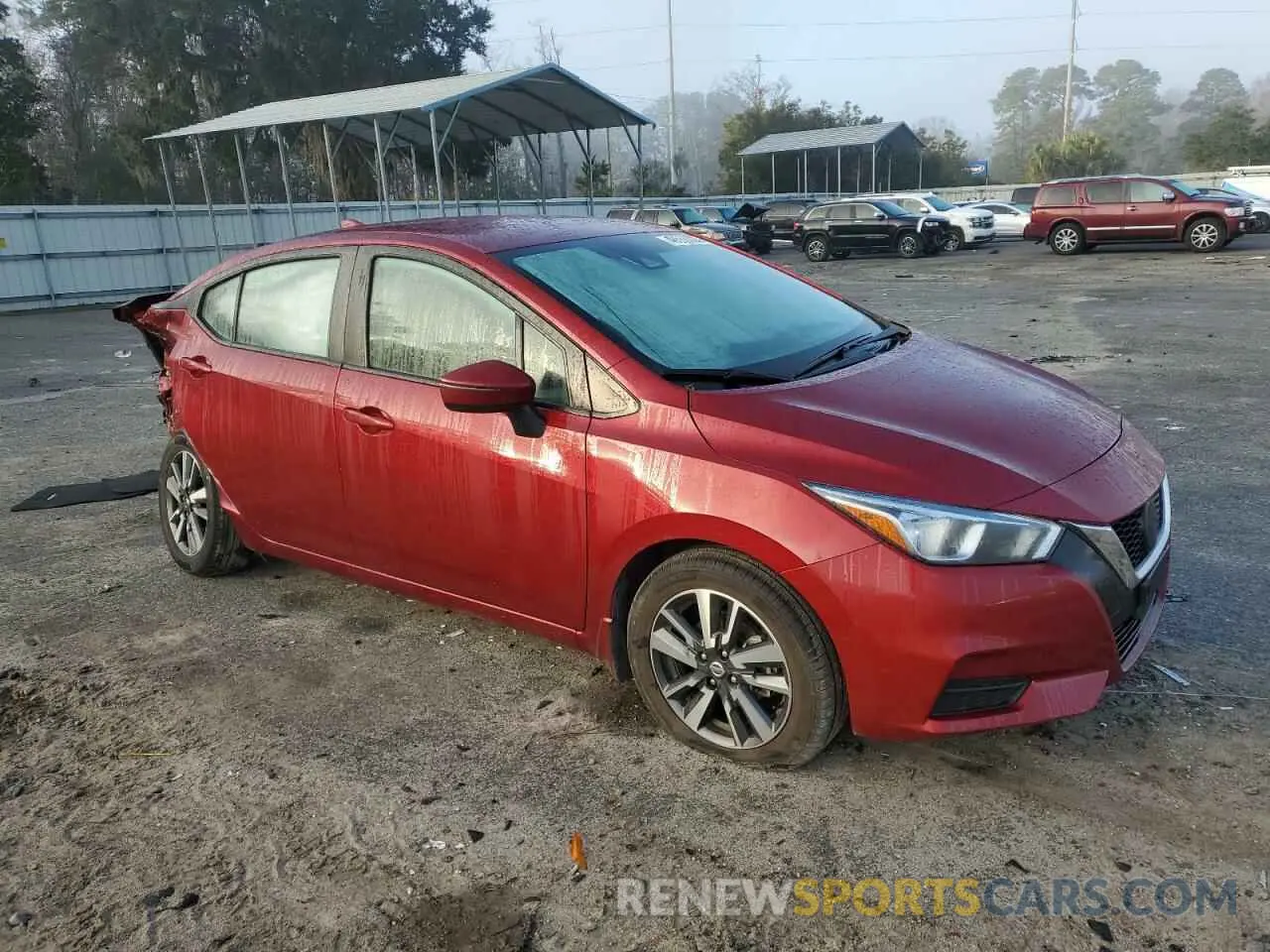 4 fotografías del automóvil dañado 3N1CN8EV7ML920527 NISSAN VERSA 2021