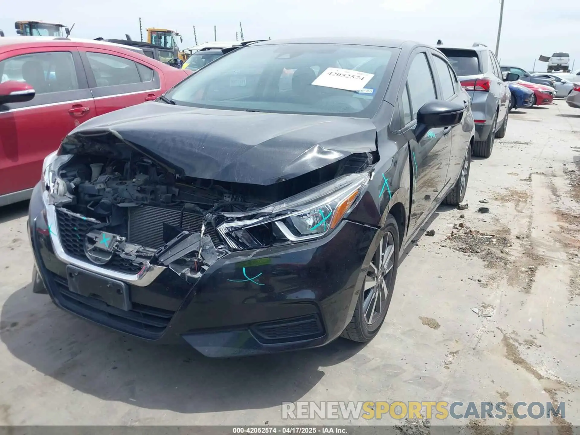 2 fotografías del automóvil dañado 3N1CN8EV8ML861214 NISSAN VERSA 2021