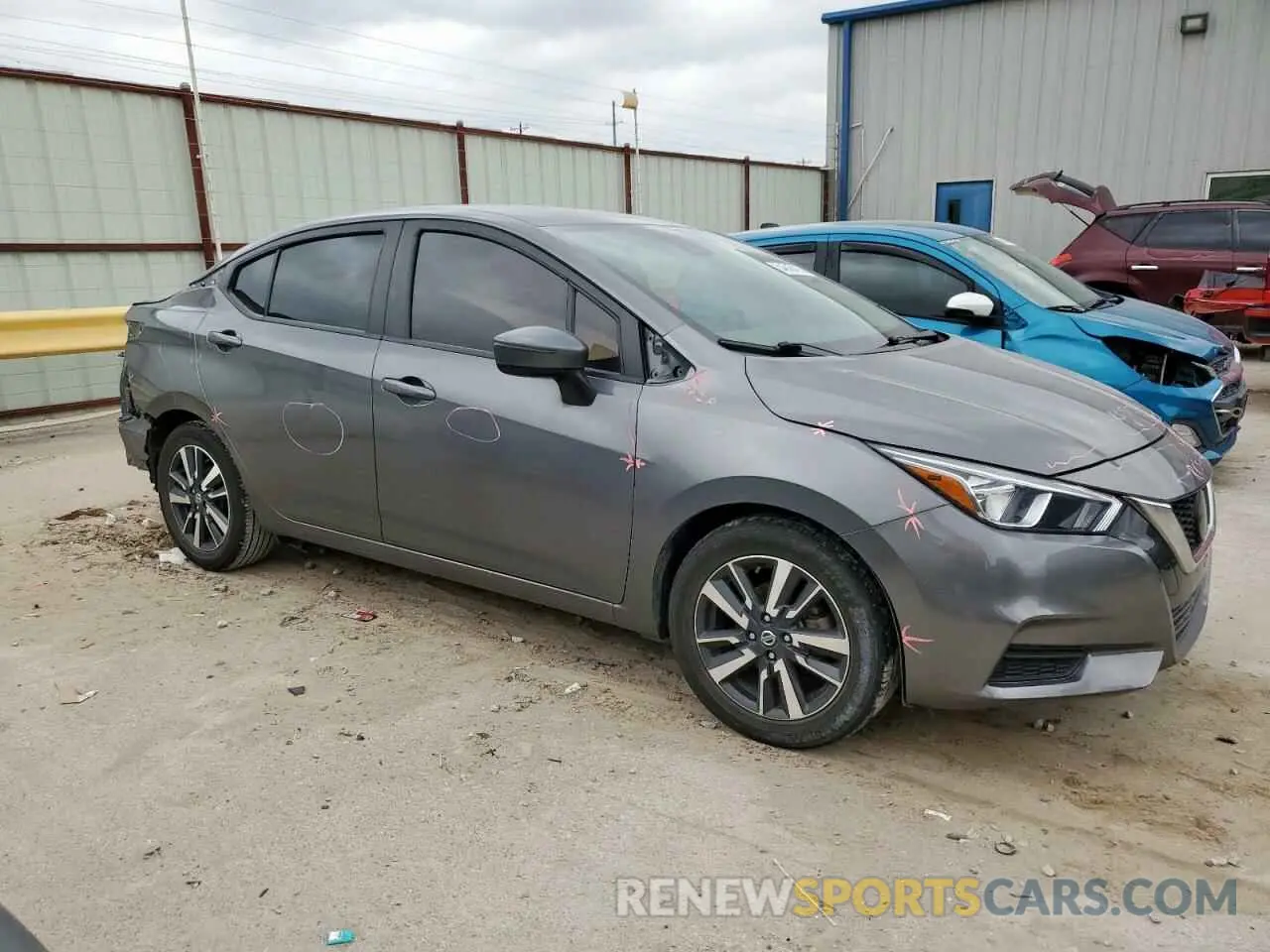 4 fotografías del automóvil dañado 3N1CN8EVXML841207 NISSAN VERSA 2021
