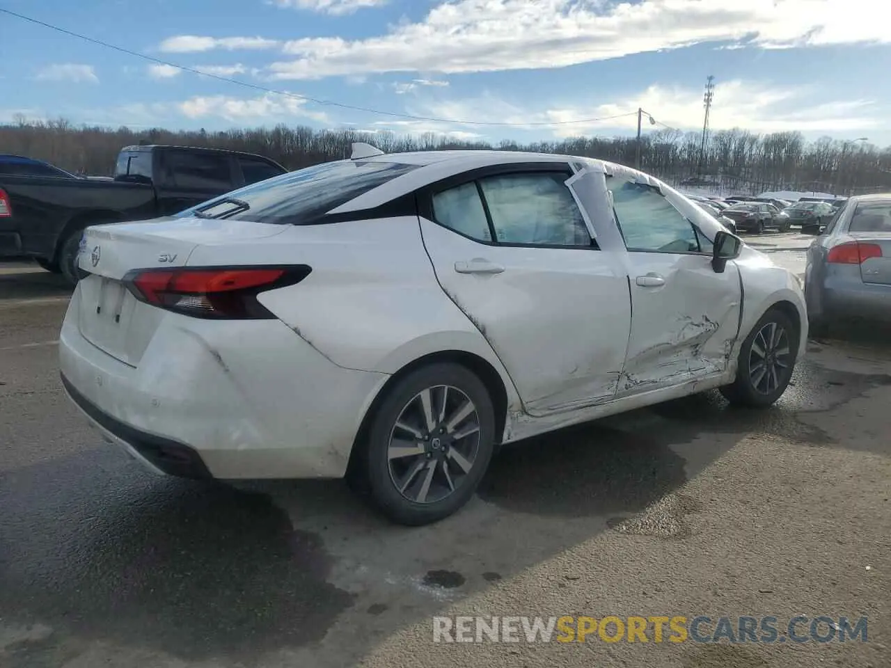 3 fotografías del automóvil dañado 3N1CN8EVXML877253 NISSAN VERSA 2021