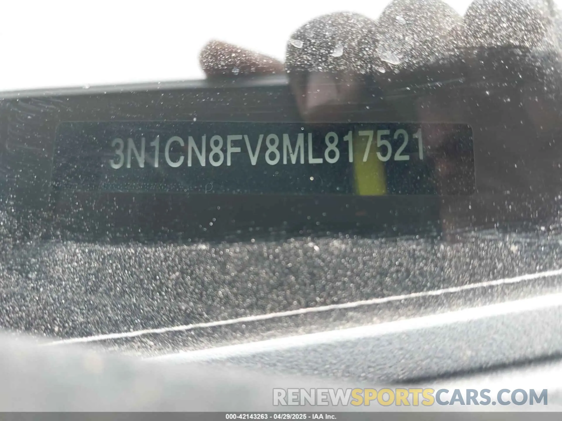 9 fotografías del automóvil dañado 3N1CN8FV8ML817521 NISSAN VERSA 2021