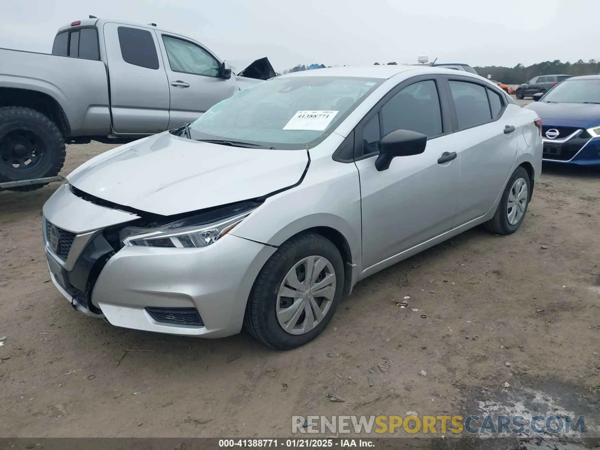 2 fotografías del automóvil dañado 3N1CN8DV8NL868313 NISSAN VERSA 2022
