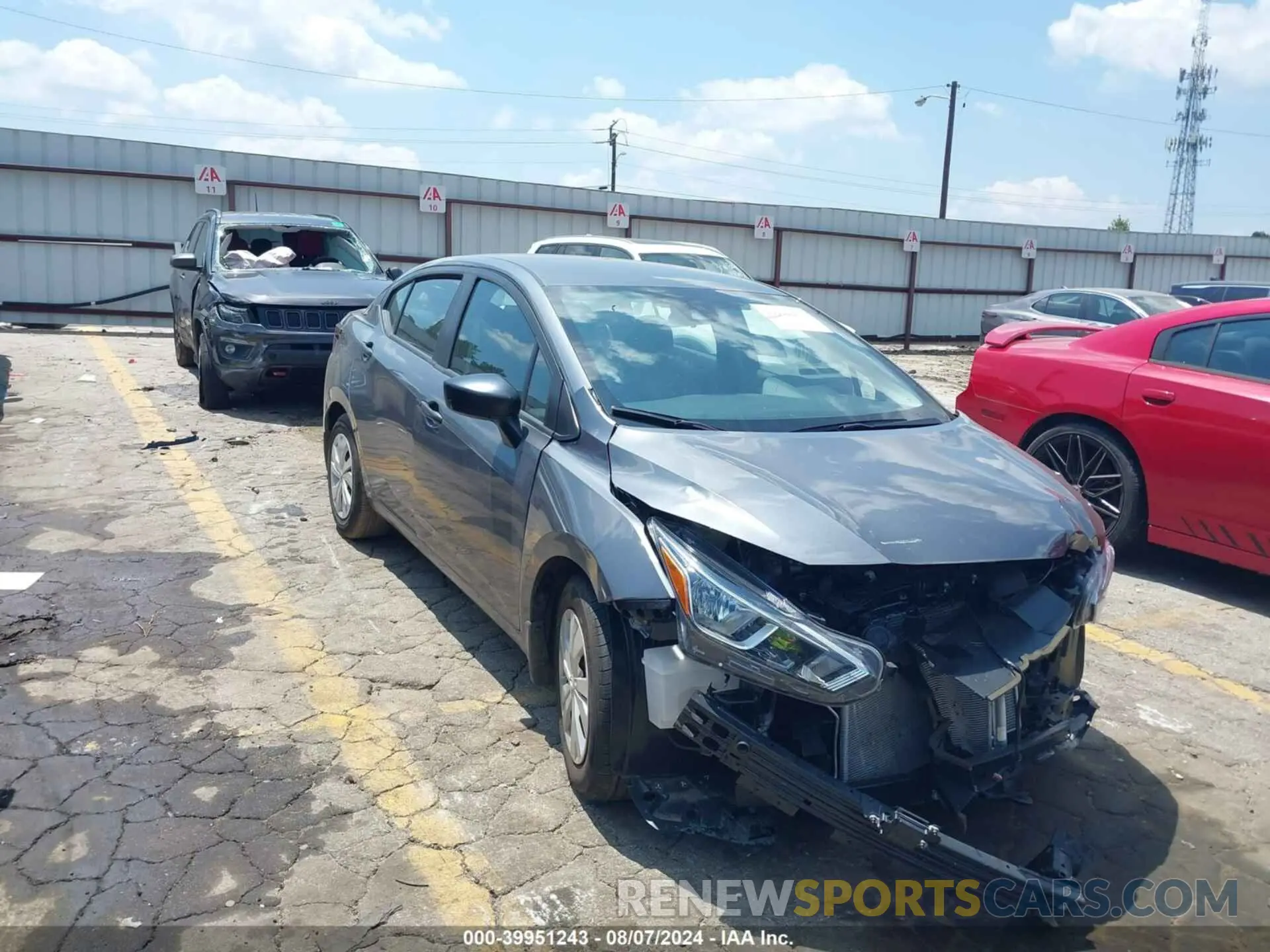 1 fotografías del automóvil dañado 3N1CN8DV0RL840544 NISSAN VERSA 2024