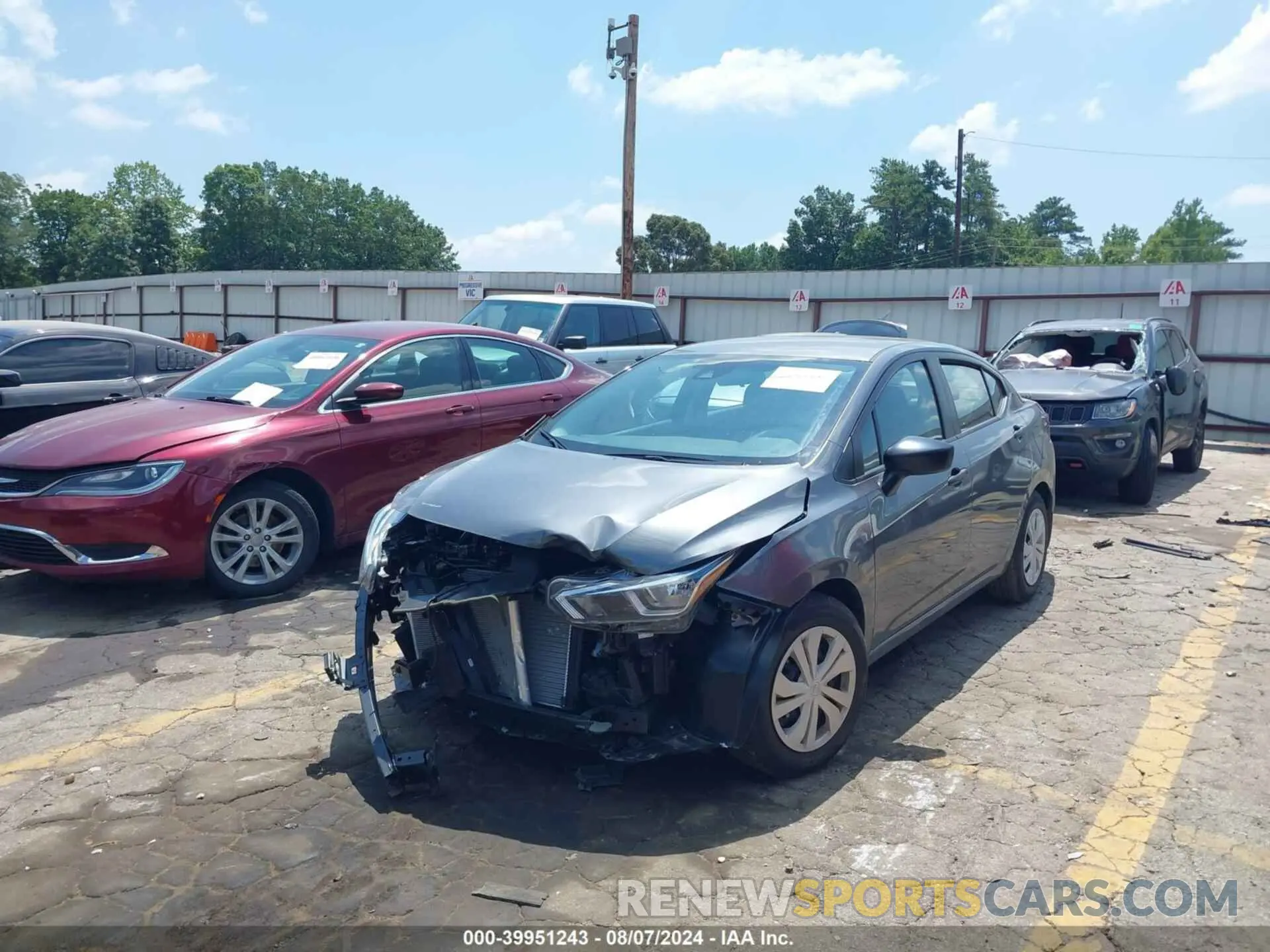 2 fotografías del automóvil dañado 3N1CN8DV0RL840544 NISSAN VERSA 2024