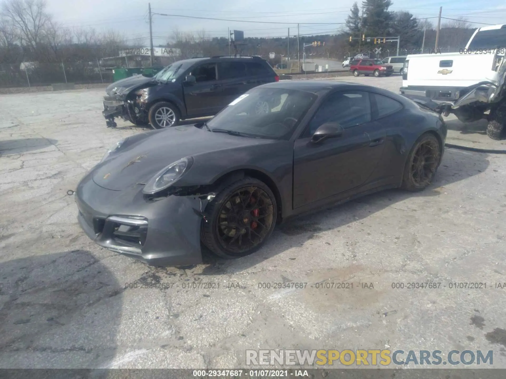 2 fotografías del automóvil dañado WP0AB2A9XKS115266 PORSCHE 911 2019
