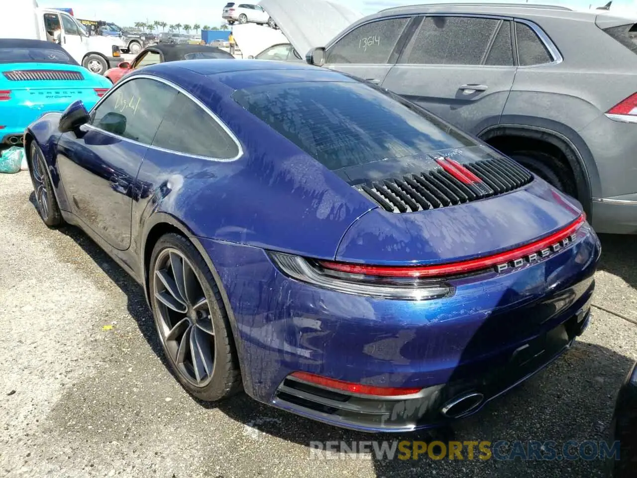 3 fotografías del automóvil dañado WP0AA2A98LS206315 PORSCHE 911 2020