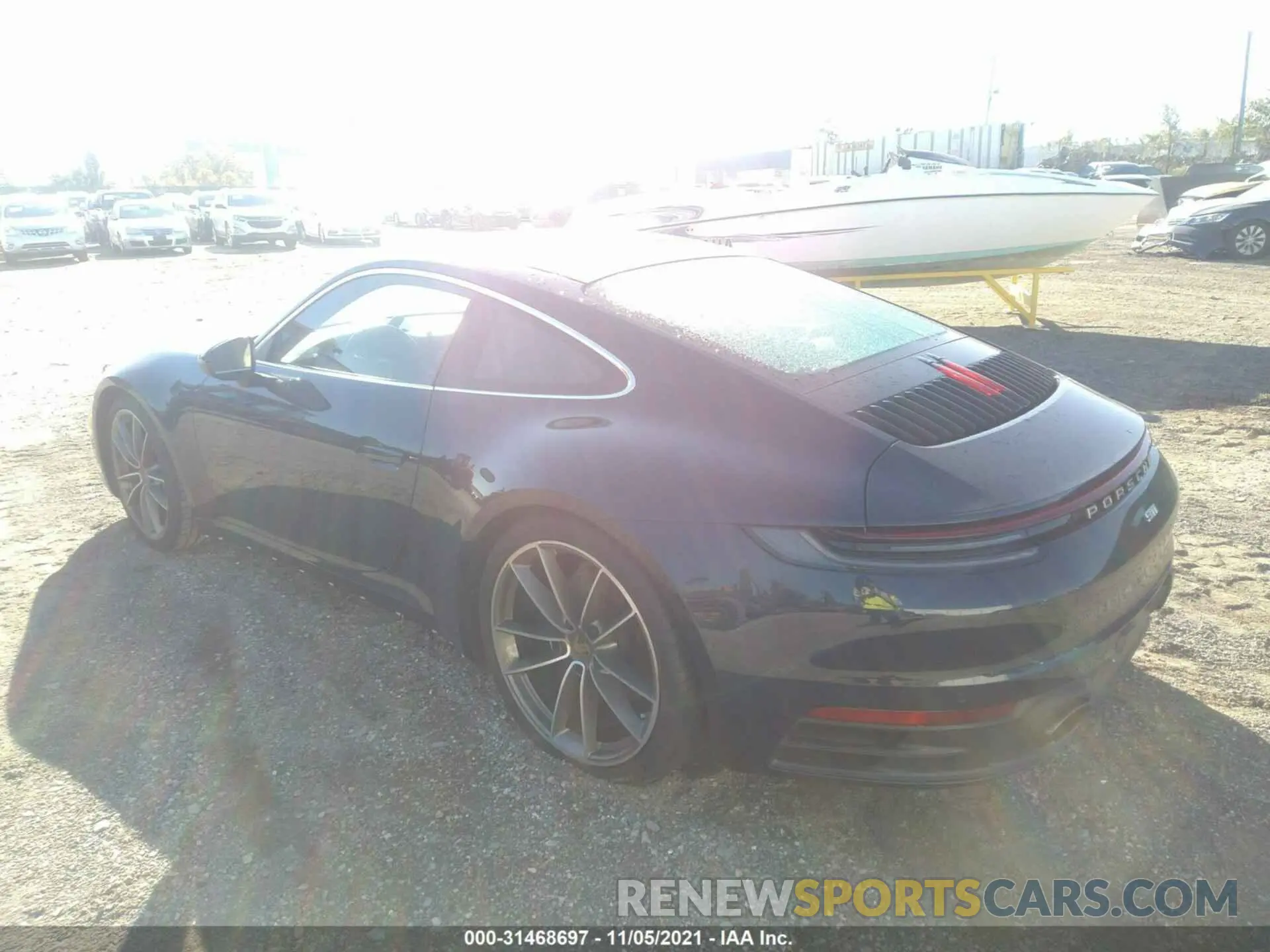 3 fotografías del automóvil dañado WP0AB2A97LS225189 PORSCHE 911 2020