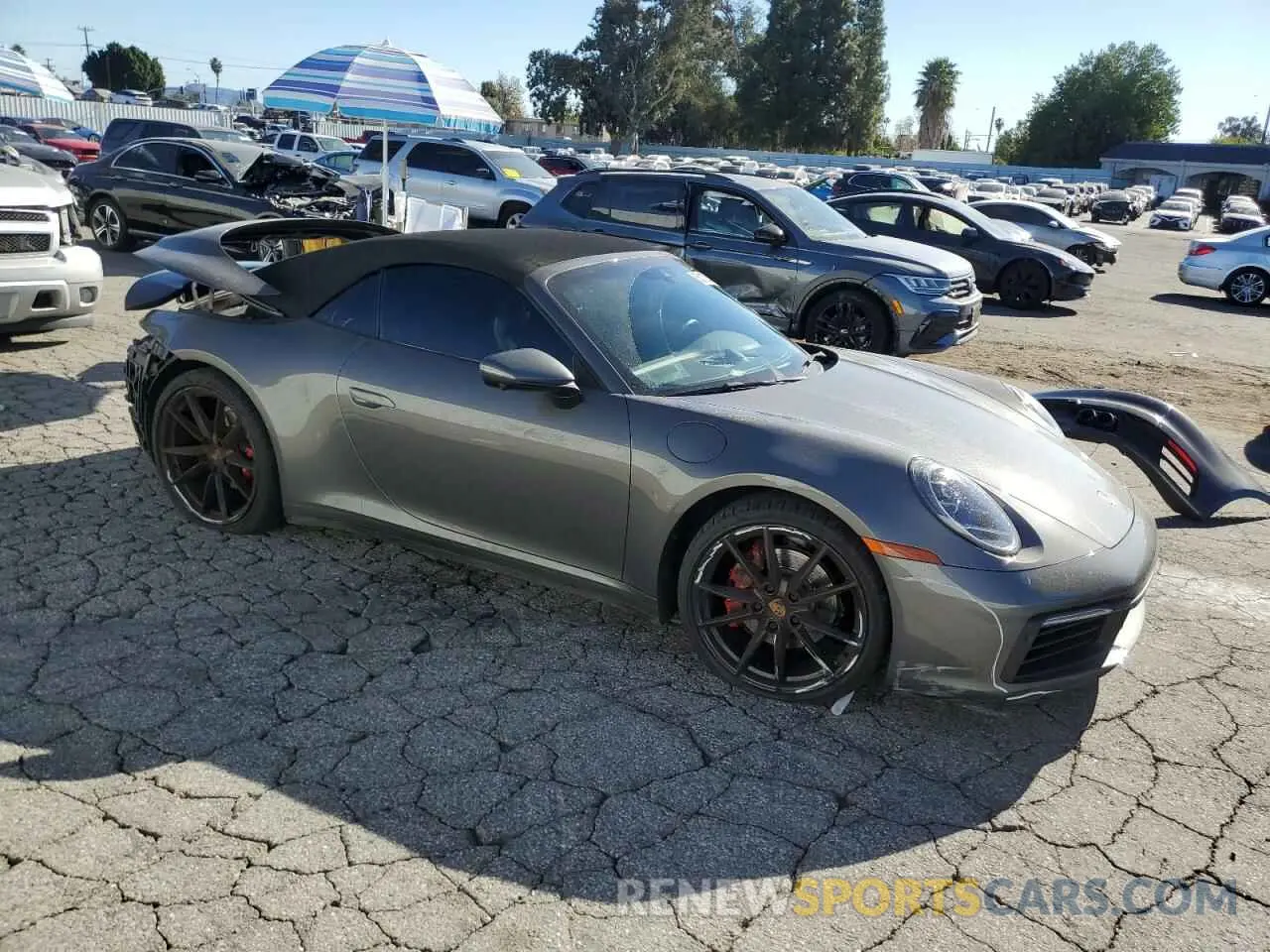 4 fotografías del automóvil dañado WP0CA2A94MS239368 PORSCHE 911 2021
