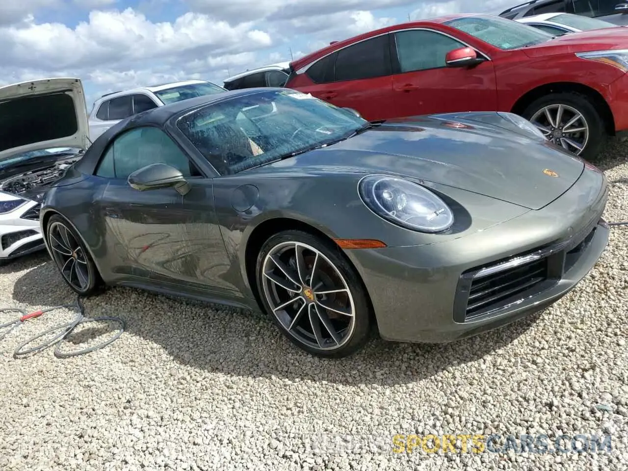 4 fotografías del automóvil dañado WP0CA2A95MS239735 PORSCHE 911 2021