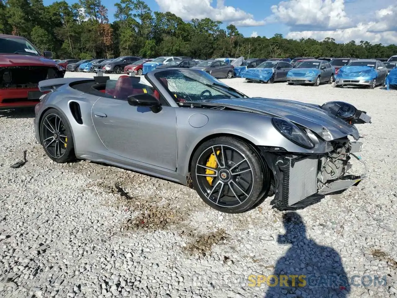 4 fotografías del automóvil dañado WP0CD2A95MS263475 PORSCHE 911 2021