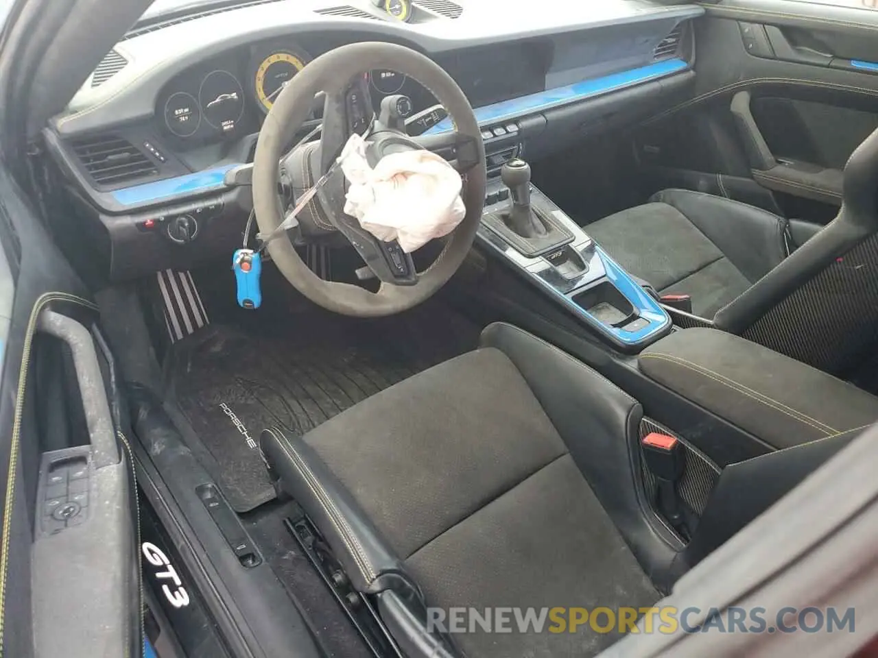 8 fotografías del automóvil dañado WP0AC2A98NS268262 PORSCHE 911 2022