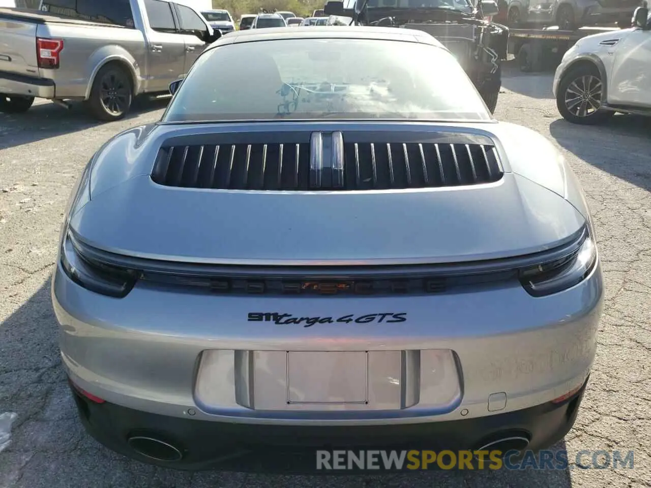 6 fotografías del automóvil dañado WP0BB2A98NS232515 PORSCHE 911 2022