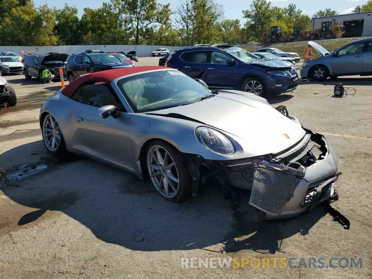 4 fotografías del automóvil dañado WP0CB2A93NS244334 PORSCHE 911 2022
