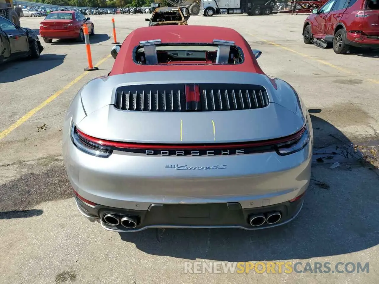 6 fotografías del automóvil dañado WP0CB2A93NS244334 PORSCHE 911 2022