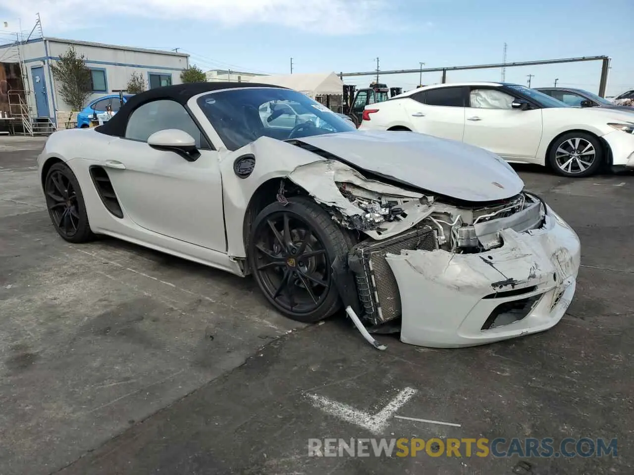 4 fotografías del automóvil dañado WP0CA2A80MS210358 PORSCHE BOXSTER 2021