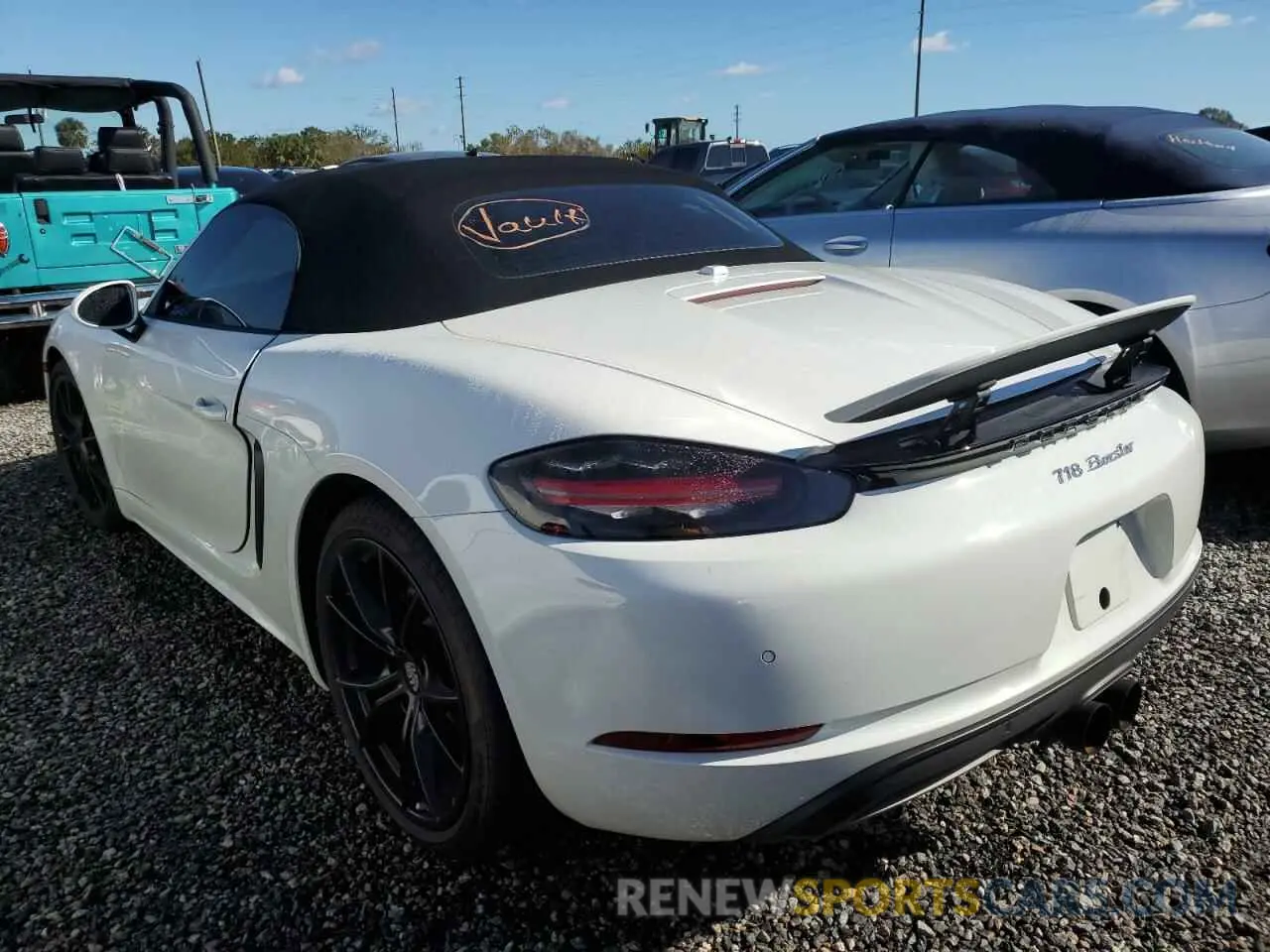 3 fotografías del automóvil dañado WP0CA2A85MS210372 PORSCHE BOXSTER 2021