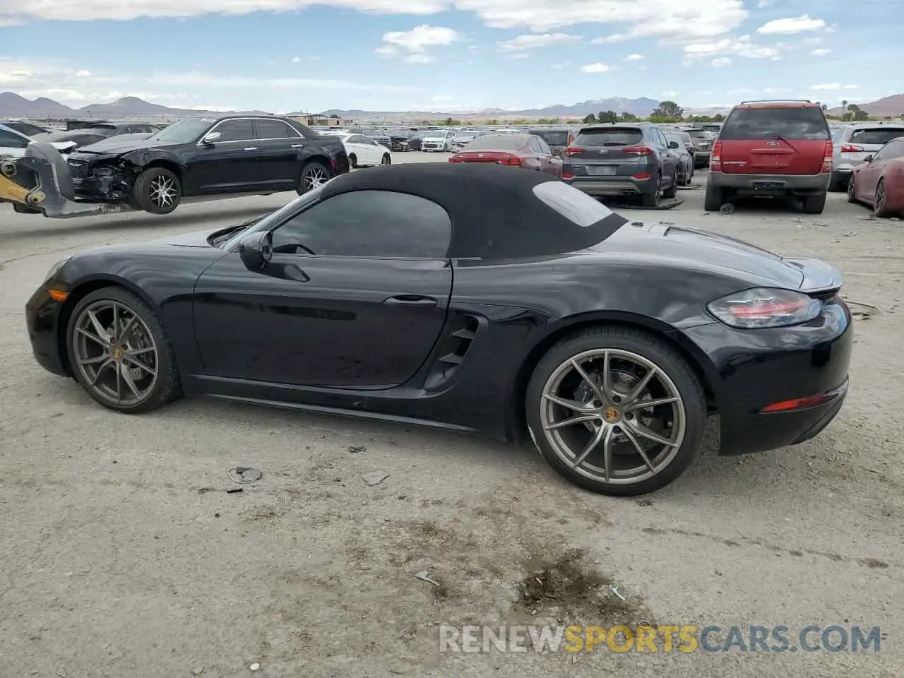 2 fotografías del automóvil dañado WP0CA2A85MS210405 PORSCHE BOXSTER 2021