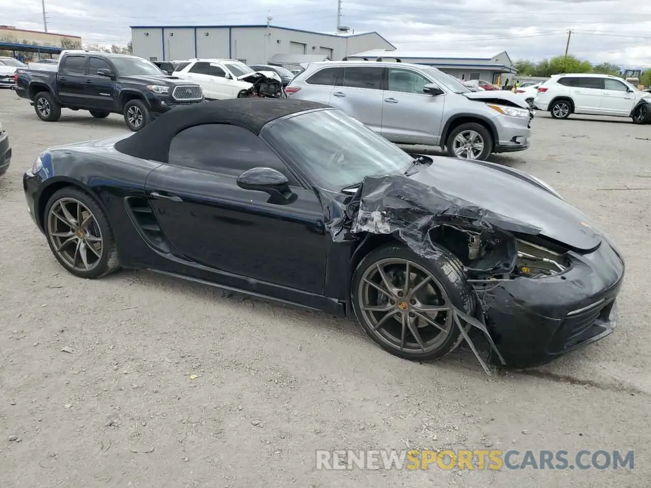 4 fotografías del automóvil dañado WP0CA2A85MS210405 PORSCHE BOXSTER 2021