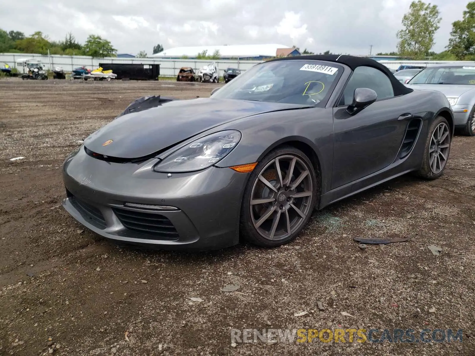 2 fotografías del automóvil dañado WP0CA2A87MS210762 PORSCHE BOXSTER 2021