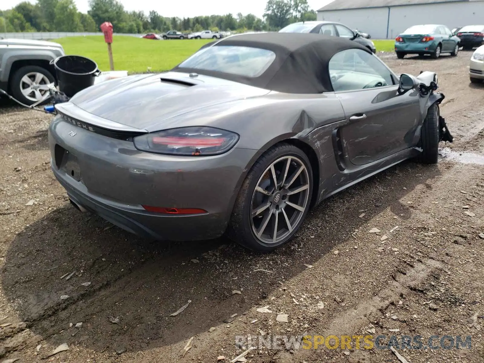 4 fotografías del automóvil dañado WP0CA2A87MS210762 PORSCHE BOXSTER 2021