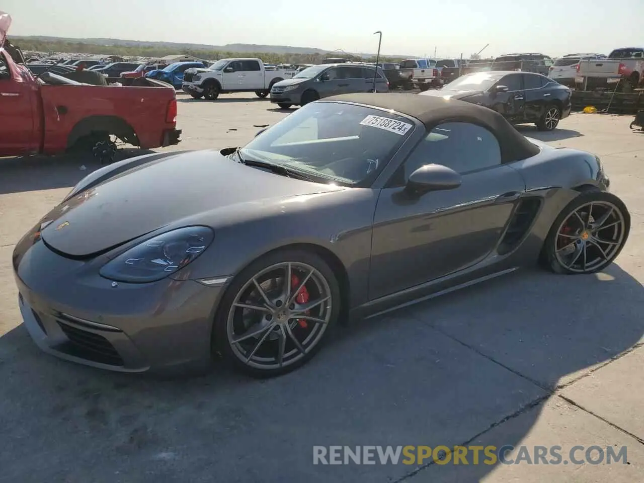 1 fotografías del automóvil dañado WP0CB2A82MS225098 PORSCHE BOXSTER 2021